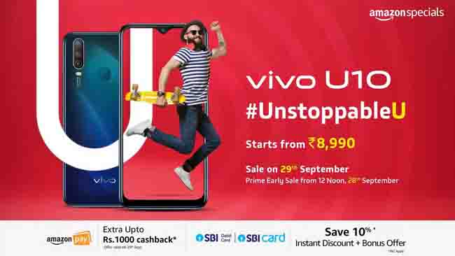 vivo-u10-sale-starts-from-september-29th