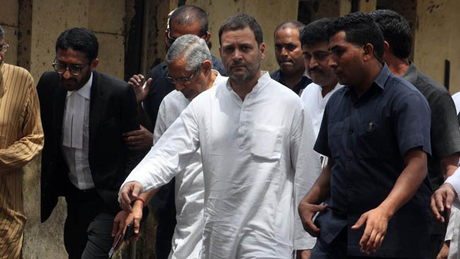 Rahul pleads not guilty in defamation suit; gets bail