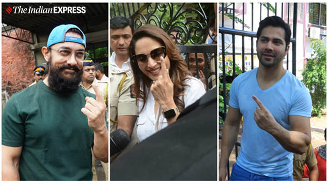 Maharashtra polls: Aamir Khan, Madhuri Dixit cast vote