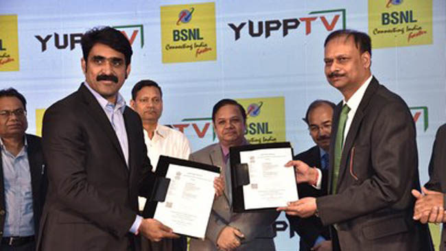 YuppTV Join Forces With BSNL for a Triple Play Service Partnership