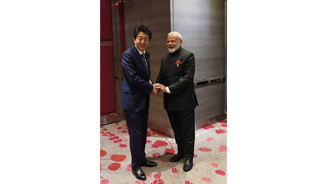 Prime Minister Meets Japanese PM Shinzō Abe