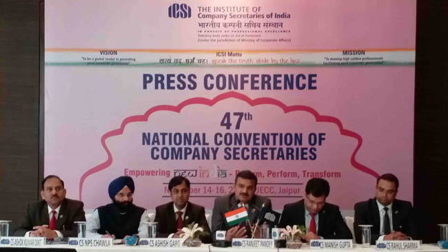 ICSI to organise 47th National Convention of Company Secretaries at Jaipur, Rajasthan