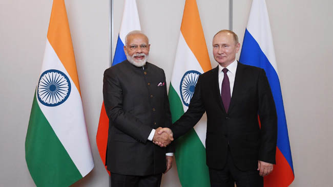 Meeting of Prime Minister with Mr. Vladimir Putin, President of Russian Federation on the margins of 11th BRICS Summit