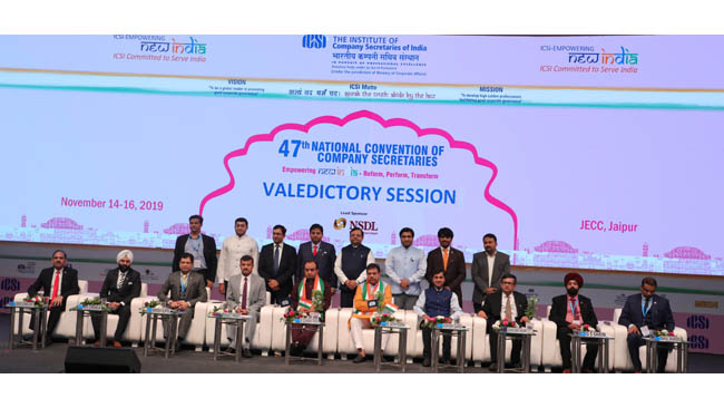 47th National Convention of Institute of Company Secretaries of India concludes in Jaipur