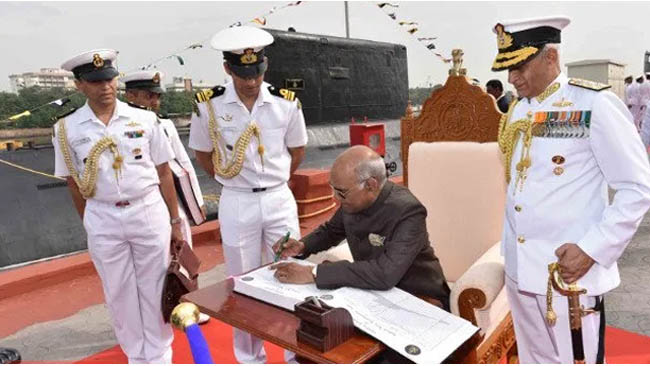 President's Colour awarded to Indian Naval Academy