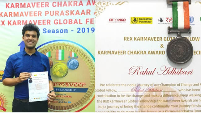 IIT Gold Medalist Awarded Karmaveer Chakra by iCONGO & United Nations