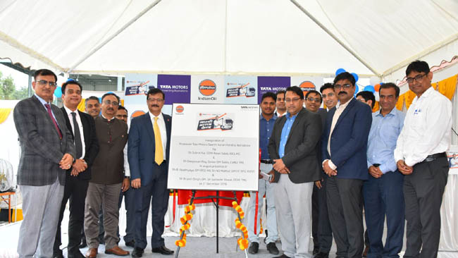 Tata Motors & Indian Oil flags off the of the second Sarathi Aaram Kendra, at COCO Narsapura