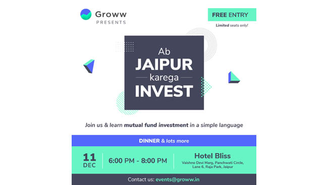 Groww to host ‘Ab Jaipur Karega Invest’ in Jaipur