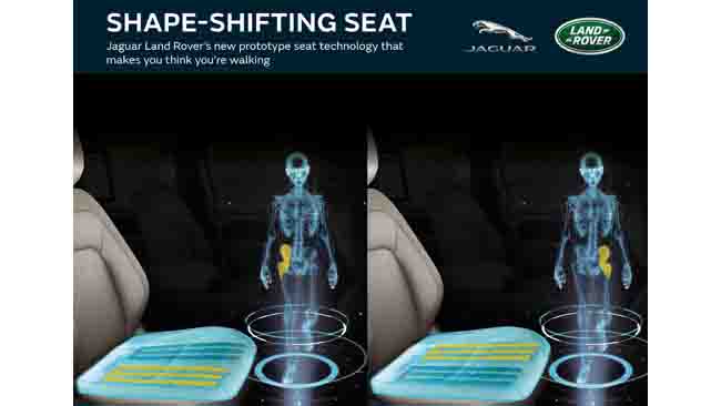JAGUAR LAND ROVER’S NEW SHAPE-SHIFTING SEAT OF THE FUTURE MAKES YOU THINK YOU’RE WALKING