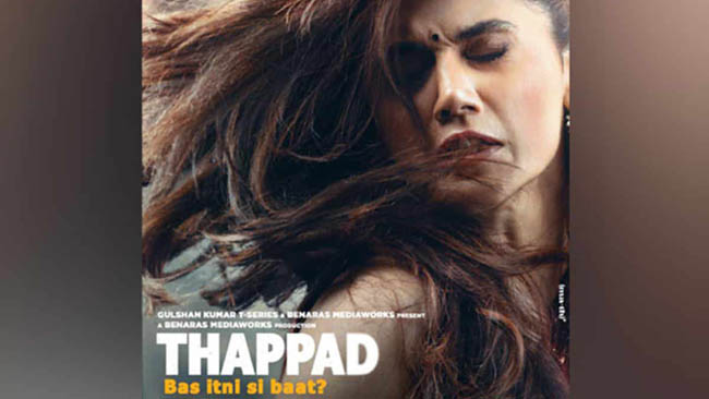 Thappad poster: Taapsee Pannu’s film brings an alternate reading of Kabir Singh, asks if violence is really fair in love