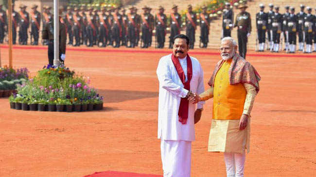 Modi holds talks with Sri Lankan PM Mahinda Rajapaksa