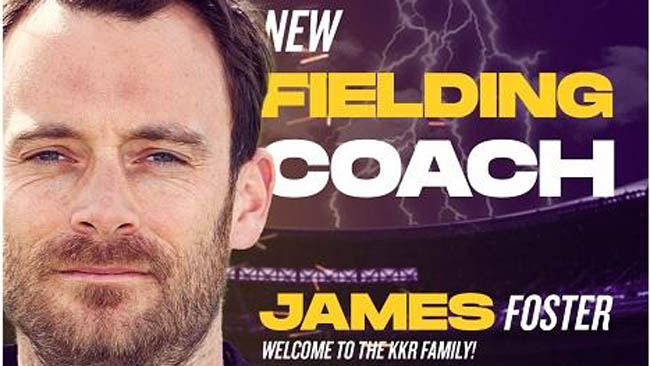 James Foster appointed KKR fielding coach for IPL 2020