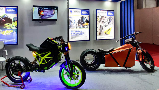 Sharda University displayed E-bikes ‘VISION’ & ‘VAAAN’ at Auto Expo 2020