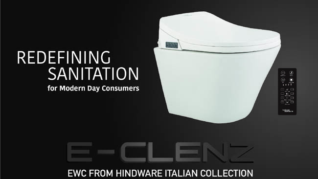 Hindware Italian collection launches E-Clenz, Intelligent Wall Mounted Water Closet