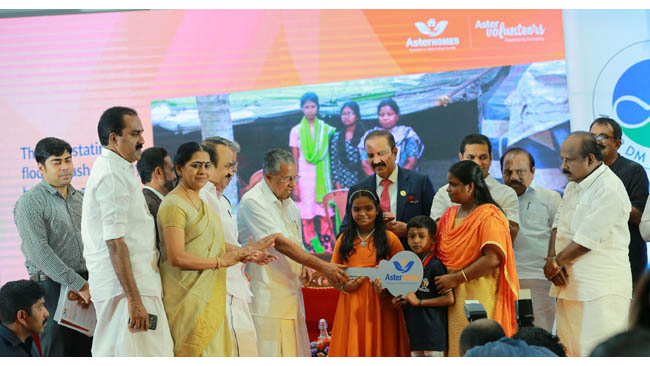 Shri Pinarayi Vijayan Hands Over the 100th Aster Home Built by Aster Volunteers for Flood Victims of 2018