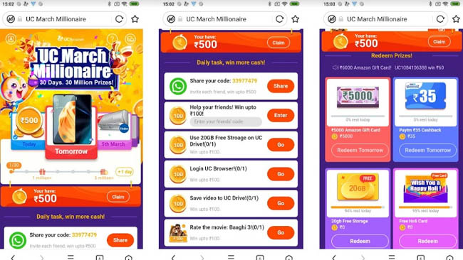 UC Browser Launches In-app UC March Millionaire Campaign to Celebrate Holi with its Users
