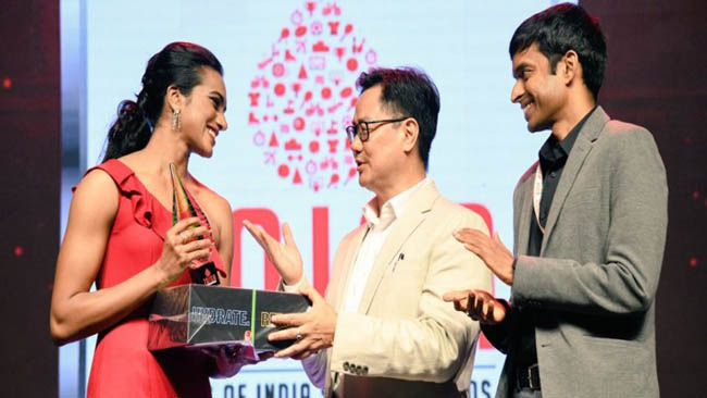 Sindhu wins TOISA Sportsperson of Year award