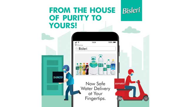 Bisleri Partners With Zomato and Dunzo for Direct Home Delivery Services