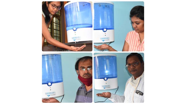 Hyderabad’s Start-up comes with Shodhan-L,anautomatic Touch Free, Hand Sanitiser Dispenser