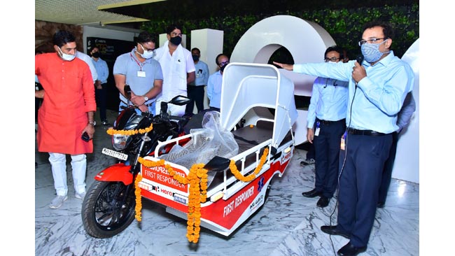 HERO MOTOCORP HANDS OVER UNIQUE FIRST RESPONDER VEHICLES TO COMMUNITY HEALTH CENTRES IN ALWAR