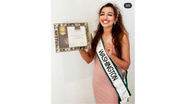 Miss World Washington Shree Saini Honored with Child Rights Champion Award for her Social Wor