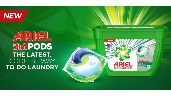 120 Washes Easy to Use Clean Lift Stains Fresh Laundry Ariel All in One Pods 