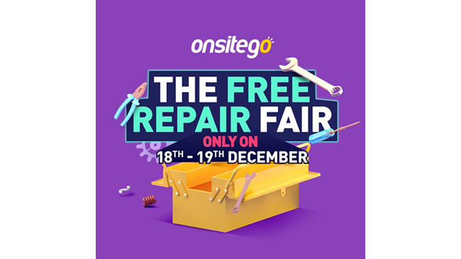 Onsitego is Offering 'Free Repairs' to all on 18th & 19th December 2020