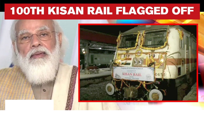 PM flags off 100th Kisan Rail