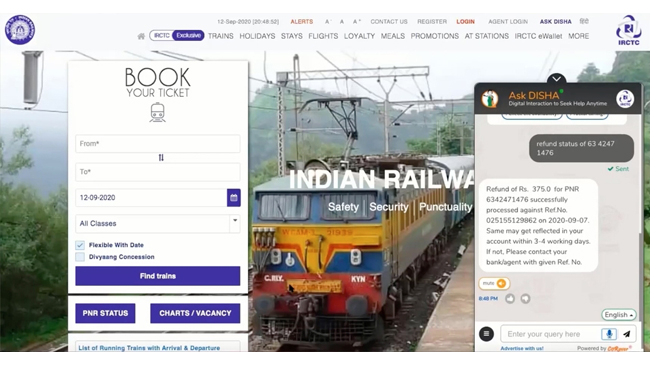 IRCTC’s AI chatbot AskDISHA enhances user experience