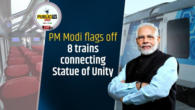 PM flags off eight trains facilitating seamless rail connectivity to Statue of Unity