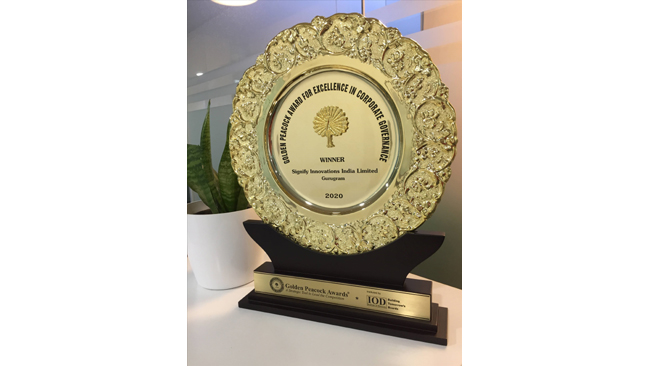 Signify wins Golden Peacock Award for Excellence in Corporate Governance in India