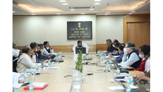 Ministry of Ports, Shipping and Waterways,Shri Mansukh Mandaviareviewed the preparations for upcoming Maritime India Summit 2021