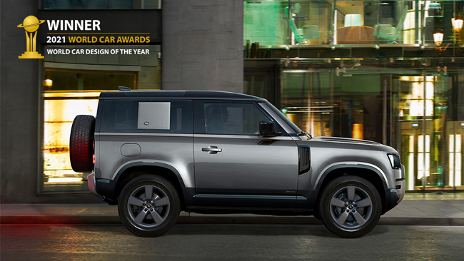 LAND ROVER DEFENDER HAS BEEN NAMED 2021 WORLDCAR DESIGN OF THE YEAR