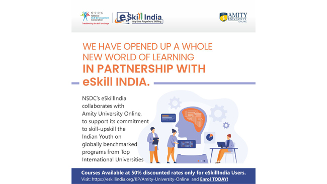 NSDC and Amity University Online collaborate to skill young learners professionally