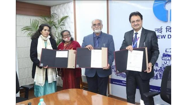 SBI-NCF-IGNCA sign MoU for Development of Atmanirbhar Bharat Centre for Design at Red Fort,