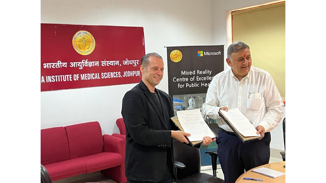 aiims-jodhpur-collaborates-with-microsoft-india-to-establish-a-mixed-reality-center-of-excellence-for-transforming-healthcare-education-and-services-in-india
