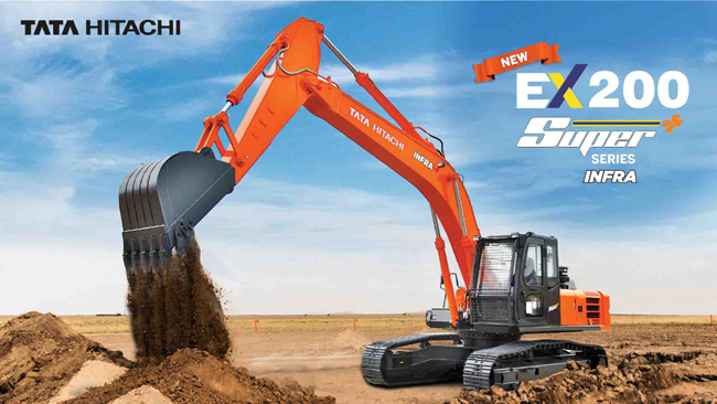 Tata Hitachi launches 20-Tonne Hydraulic Excavator EX200INFRA, Super Plus Series the Excavator with the best return on investment in its class!