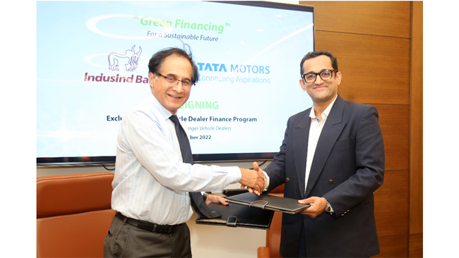 tata-motors-partners-with-indusind-bank-to-offer-exclusive-electric-vehicle-dealer-financing