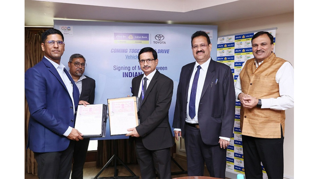 Toyota Kirloskar Motor Partners with Indian Bank to Offer Attractive Financing Scheme