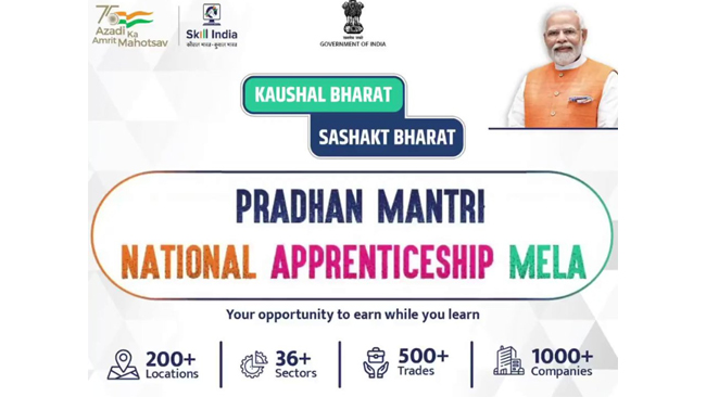 The Pradhan Mantri National Apprenticeship Mela to be conducted in 200+ districts on March20, 2023