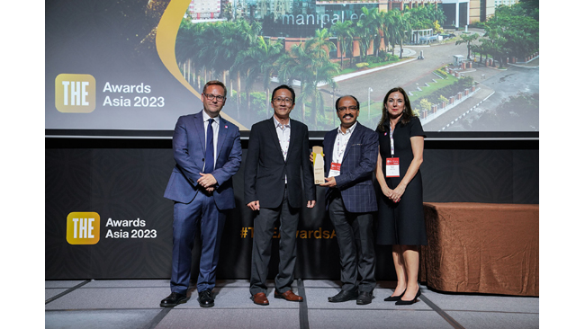 Manipal Academy of Higher Education bags Prestigious Technological or Digital Innovation of the Year Award at THE Awards Asia 2023