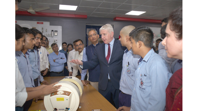 Australian Minister of Skills and Training Brendan O’Connor visits Industrial Training Institute (ITI), interacts with students