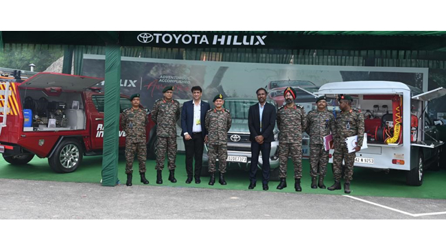 Toyota Kirloskar Motor Showcases Special-purpose Iconic Hilux during the North Tech Symposium (2023), organised under the aegis of the Northern Indian Army Command