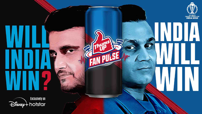 Thums Up, the official Beverage Partnerof ICC Men’s Cricket World Cup 2023, Launches 'Thums Up FanPulse' with Disney+ Hotstar featuring cricket legends