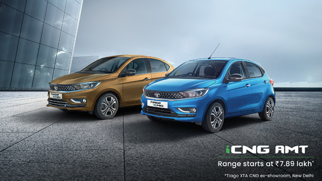 Tata Motors creates another Industry 1st Launches Tiago and Tigor iCNG AMT - India’s 1st AMT CNG Cars