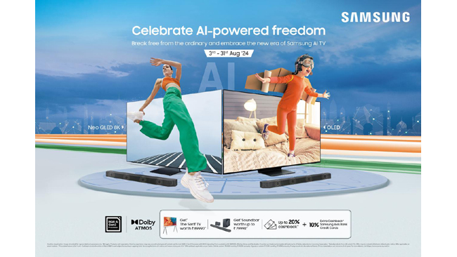 Samsung India Announces ‘AI-Powered Freedom’ Sale with Exciting Independence Day Dealson its Premium AI TV Range