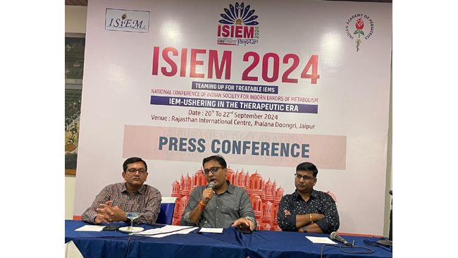 National Conference on Inborn Errors of Metabolism ‘ISIEM 2024’ to be held in Jaipur from tomorrow