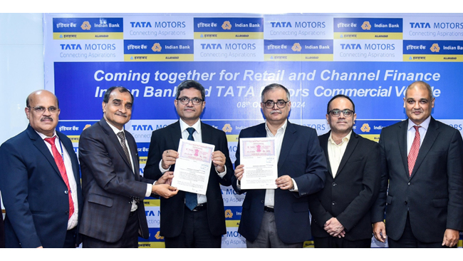 Indian Bank signs MoU with Tata Motors to offer commercial vehicle financing solutions To offer tailored and easy financial solutions for commercial vehicles, including LNG and electric vehicles