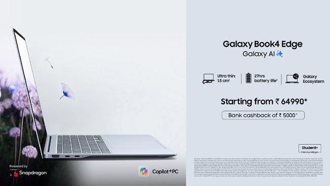 samsung-introduces-galaxy-book4-edge-ai-pc-with-qualcomm-snapdragon-x-processor-and-microsoft-copilot-in-india-redefines-ai-powered-productivity