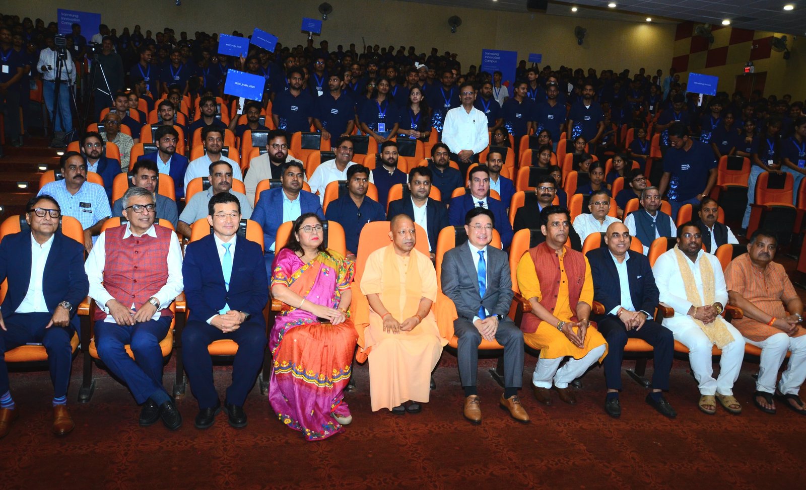 uttar-pradesh-cm-yogi-adityanath-felicitates-youth-learning-future-tech-skills-at-samsung-innovation-campus-in-gorakhpur